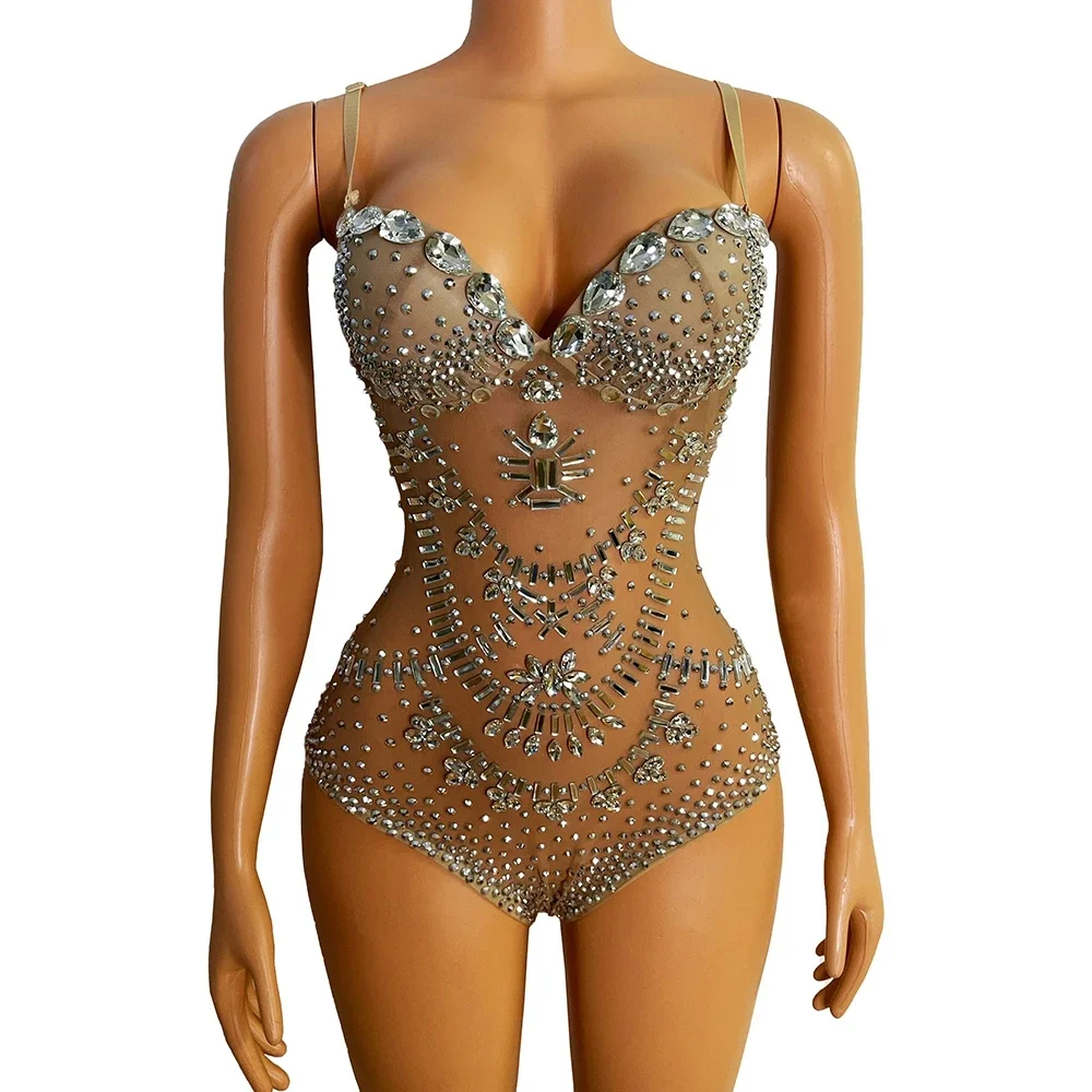 Rhinestone Banding Trim - Vieren Vrouwelijke Zangeres Dj Steentjes Bodysuit