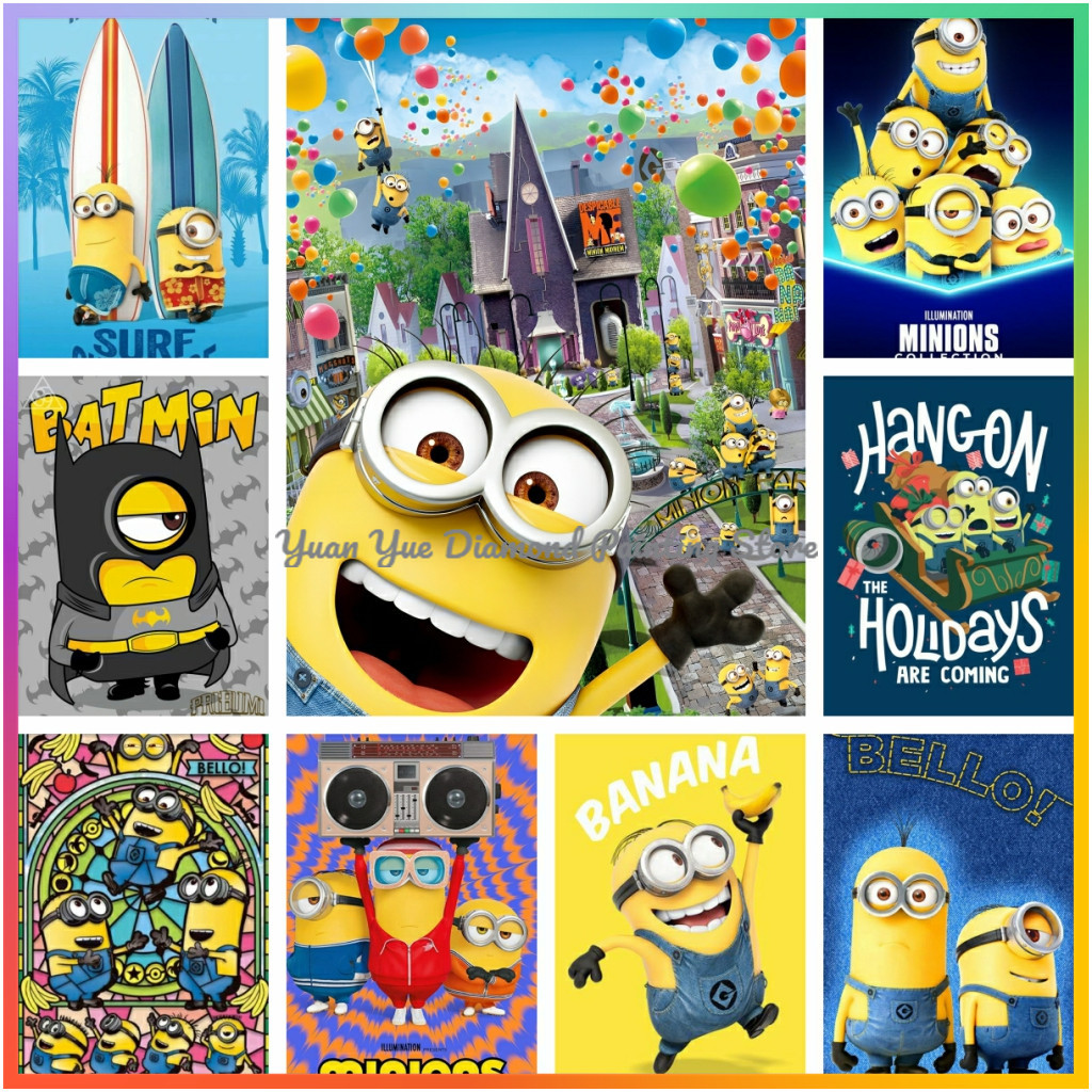 Embroidery Embellishments - 1pc frameloze Diamond Painting Cute-M-Minions Cartoon