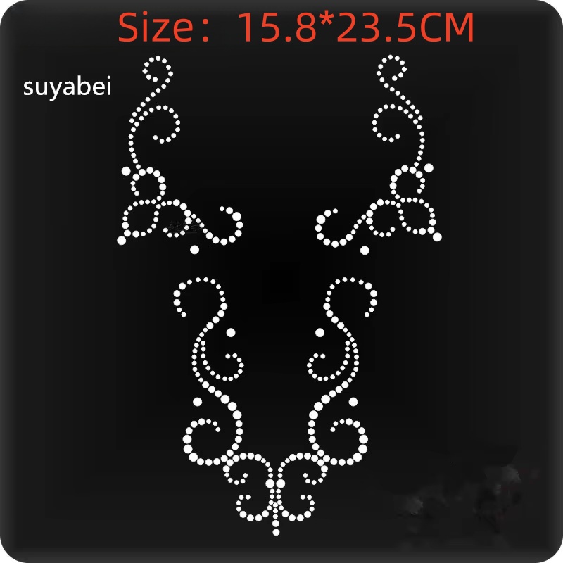 Hotfix Rhinestone Sheet - 2 stks/partij opstrijkbare strass bloem trui