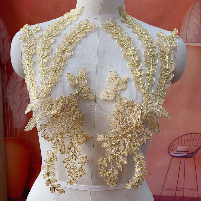 Craft Embellishments - Gouden kantbies voor bruilofts-DIY-knutselwerk, versiering en