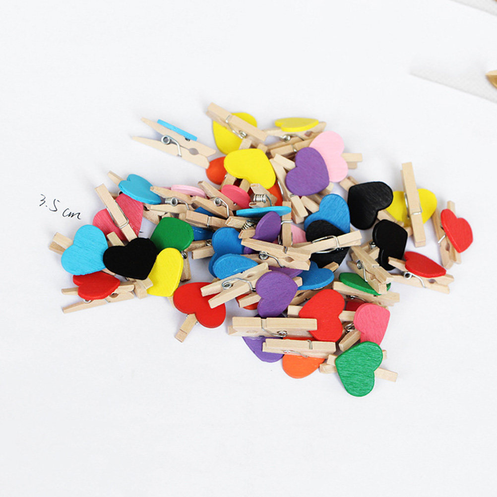 Craft Embellishments - 50 stuks mini houten wasknijpers van