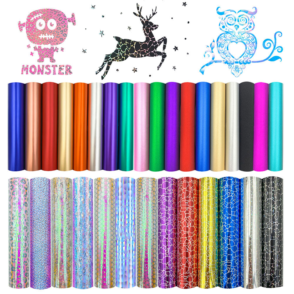 Glitter Vinyl Roll - Holografische glitter zelfklevende ambachtelijke vinylfilmbladsticker Halloween
