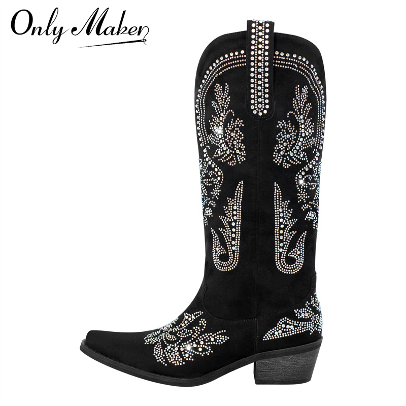 Sew On Rhinestone - Onlymaker Vrouwen Puntige Neus Strass Western