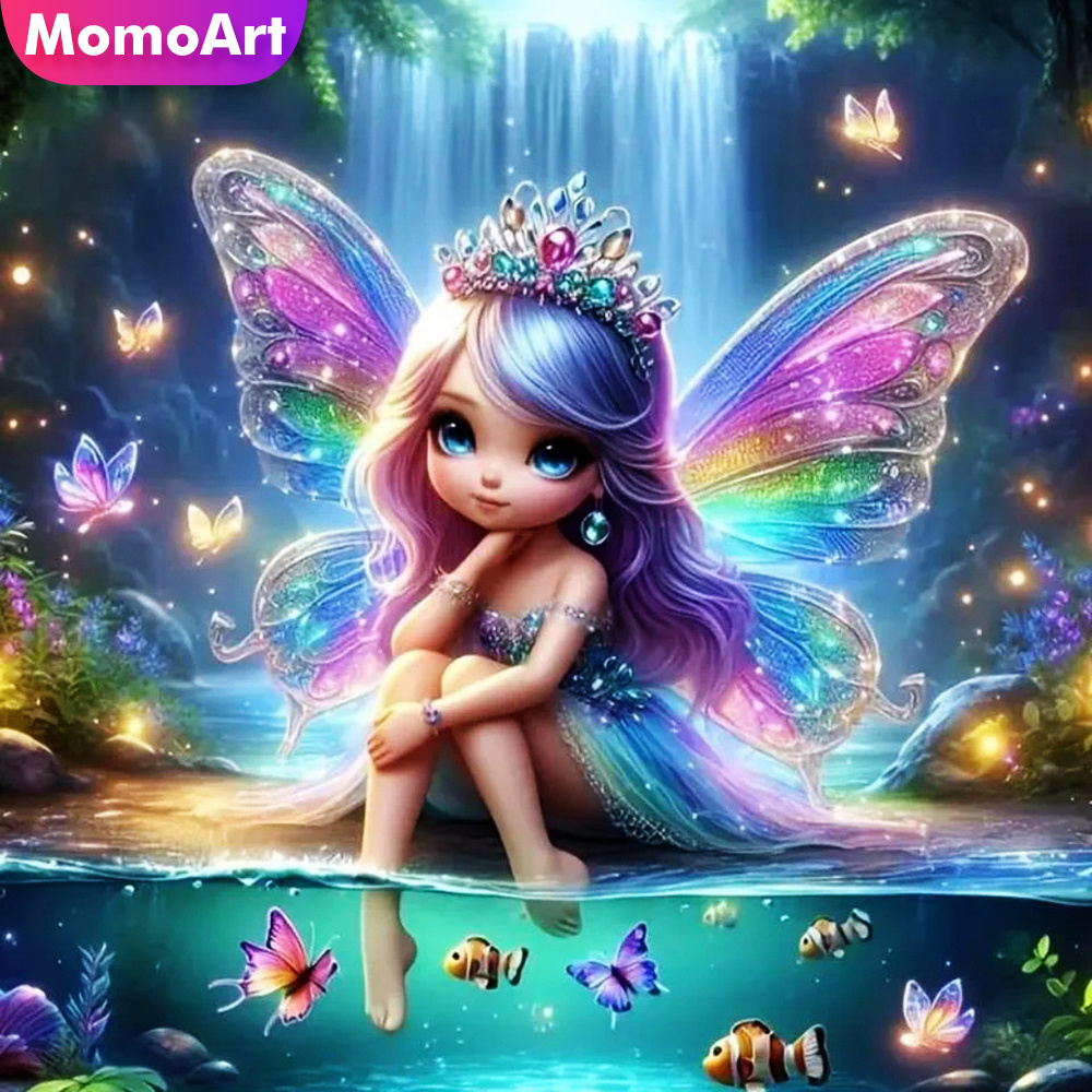 Embroidery Embellishments - Momoart meisje diamant mozaïek portret nieuwe