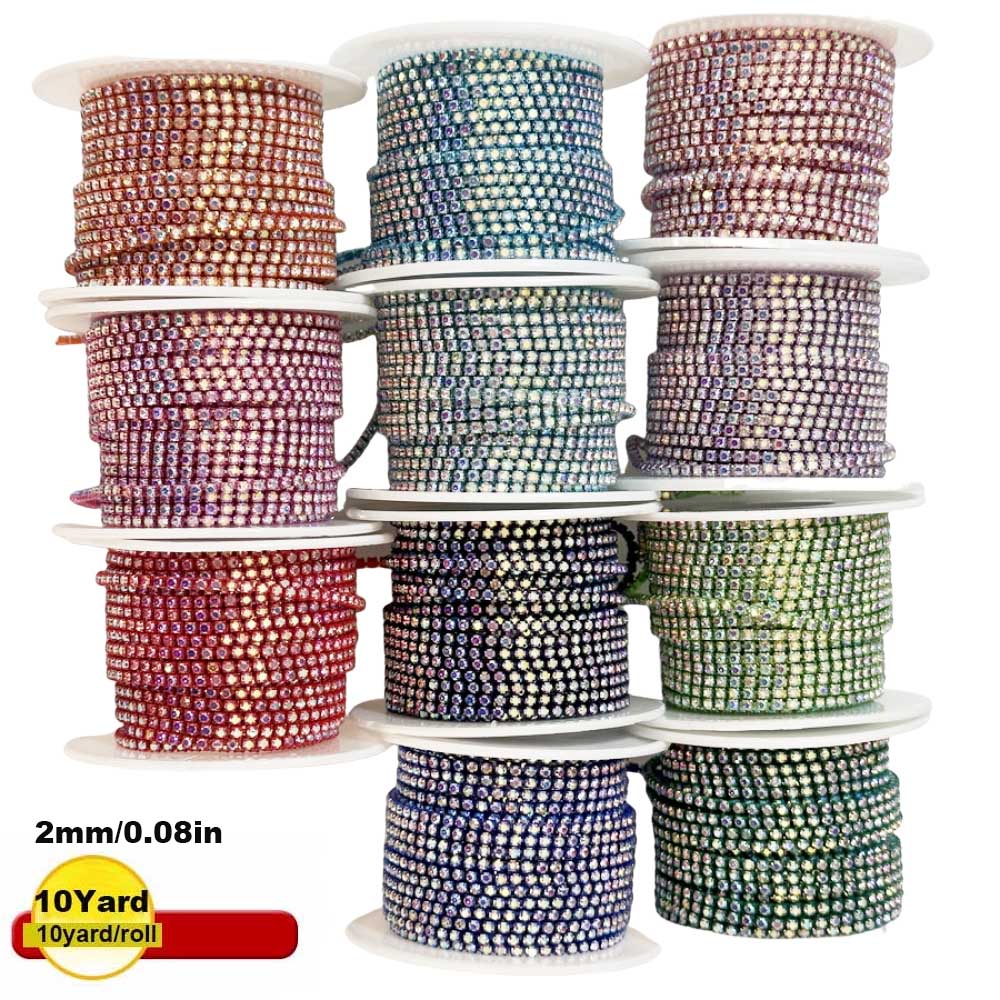 9m Nieuwe 2mm Crystal AB Stras - Sew On Rhinestone recensie en prijs