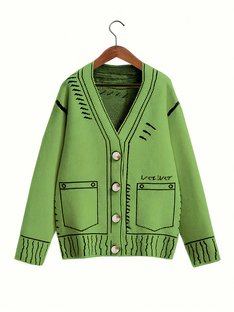 Plus Size Dames Vest Met Knope - Embellish Knit recensie en prijs