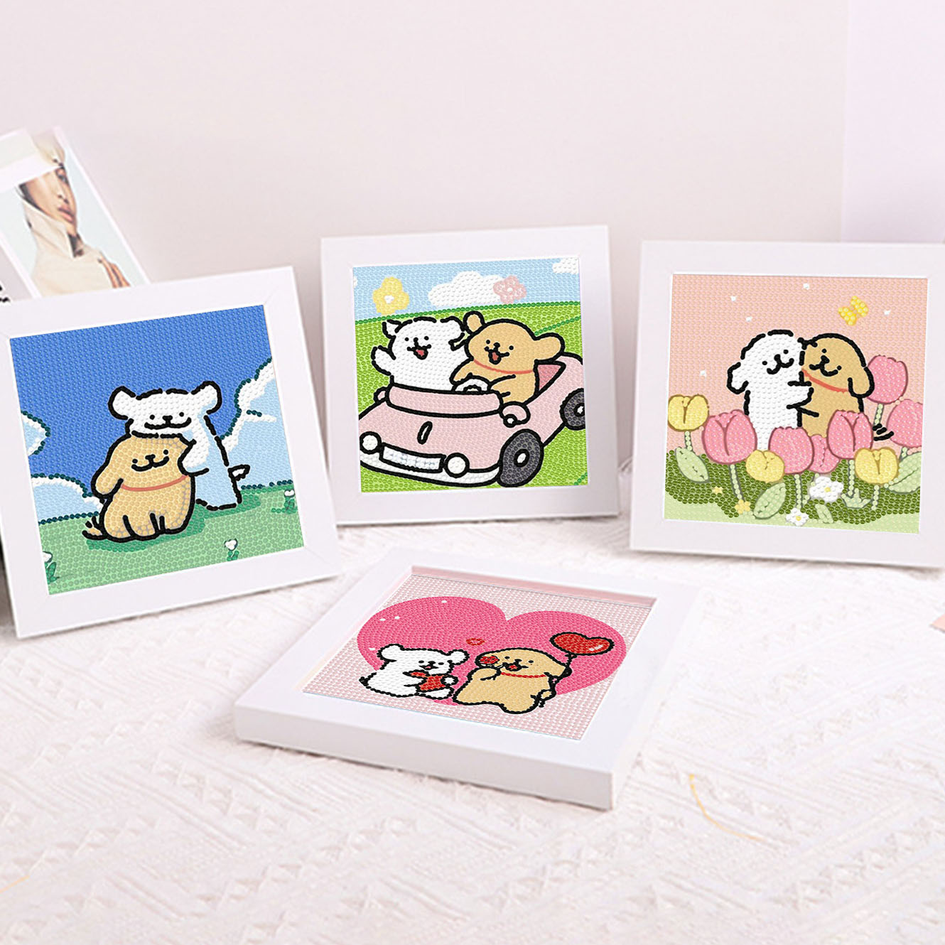 Cartoon Line Puppy Crystal Dia - Embroidery Embellishments recensie en prijs