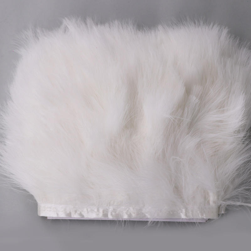 Zwart-witte kalkoenverenbies 8 - Feather Trim Marabou recensie en prijs